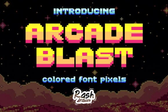Arcade Blast: A Vibrant Retro Pixel Color Font
