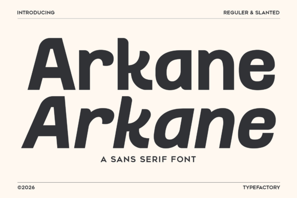 Arkane: A Modern Typeface for Sharp, Professional Design
