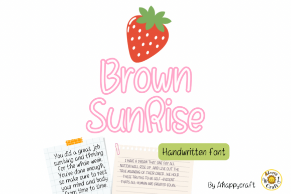 Brown Sunrise: A Handwritten Font That Feels Like a Warm Hug