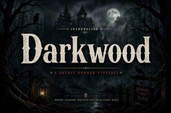 Darkwood: A Bold Vintage Display Font with Character