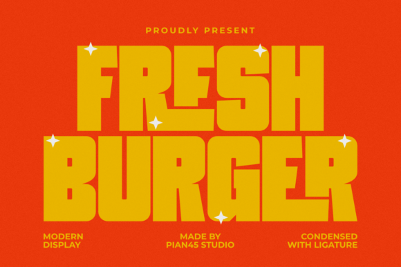 Fresh Burger: Bold Typography for Food Branding