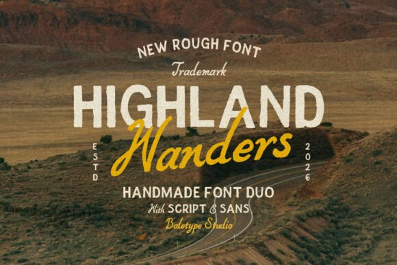 Highland Wanders: A Font Duo for Authentic Handmade Style