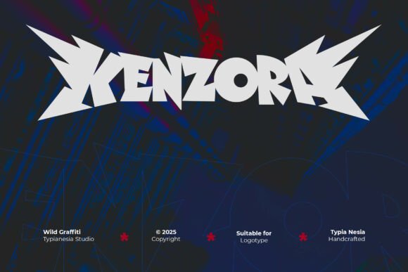 Kenzora: The Wild Bold Graffiti Font for Game Logos