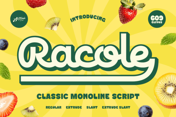 Racole: The Bold, Bubbly Script Font for Feel-Good Design